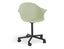 Pebble Armchair Mint Green with Shell Seat - Swivel Base with Castors