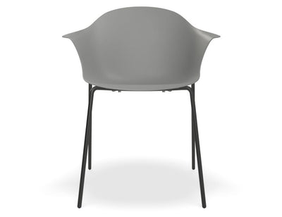 Pebble Armchair Grey with Shell Seat - Swivel Base