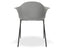 Pebble Armchair Grey with Shell Seat - Swivel Base with Castors