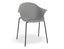 Pebble Armchair Grey with Shell Seat - Natural Beechwood Base