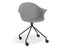 Pebble Armchair Grey with Shell Seat - 4 Post Base with Black Legs