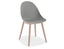 Pebble Chair Grey with Shell Seat - Sled Stackable Base - White