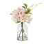 Hydrangea in Glass Vase Pink 23cm (Set of 6)