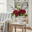 Real Touch Hydrangea 5 Head Bunch Burgundy