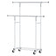 Clothes Rack Double Rod Airer Rail Coat Stand Adjustable Hanger