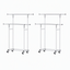 Artiss 2X Clothes Rack Double Rod Airer Rail Coat Stand Adjustable Hanger