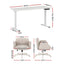 Criss Cross Chair with Wheels & Adjustable Armrests and Electric Standing Desk 140cm with Memory Presets, Ergonomic Cross Legged Chair and Office Desk Set