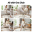 Criss Cross Chair with Wheels & Adjustable Armrests and Electric Standing Desk 140cm with Memory Presets, Ergonomic Cross Legged Chair and Office Desk Set