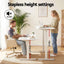Criss Cross Chair with Wheels & Adjustable Armrests and Electric Standing Desk 140cm with Memory Presets, Ergonomic Cross Legged Chair and Office Desk Set
