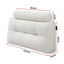 Giselle wedge pillow headboard with non-flattening shredded foam core, perfect for dorm reading or sofa lap desk, 330g corduroy cover, side pockets, King Single