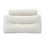 Giselle wedge pillow headboard with non-flattening shredded foam core, perfect for dorm reading or sofa lap desk, 330g corduroy cover, side pockets, King Single