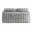 Giselle Wedge Pillow Headboard, Easy Wash Zipper Cover & Anti-Flat Foam, Couch Lumbar Support for Dorm Readers, 340g Faux Rabbit Fur with Dual Pockets, Double
