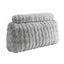 Giselle Wedge Pillow Headboard, Easy Wash Zipper Cover & Anti-Flat Foam, Couch Lumbar Support for Dorm Readers, 340g Faux Rabbit Fur with Dual Pockets, King Single