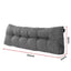 Giselle Headboard Pillow for Sitting in Bed, Upgraded Shredded Foam Reading Wedge Cushion for Lumbar Support, 320g Corduroy Backrest with Side Pockets for Dorm Daybed, Queen