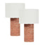 Quinn Marble Table Lamp Terracotta (Set of 2)