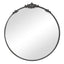 Florence 80cm Baroque Round Mirror Black