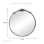 Florence 80cm Baroque Round Mirror Black