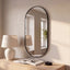 Zoe 120cm Oval Mirror Black