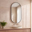 Zoe 120cm Oval Mirror Black