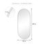 Zoe 120cm Oval Mirror White