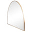 Zali XL 150cm Arched Mirror Gold