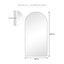 Cindy  XXL 200cm Arch Mirror White