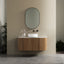 Zoe 90cm Oval Mirror Black