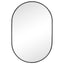 Zoe 90cm Oval Mirror Black