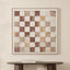 Neutral Checker Wall Art 100x100cm