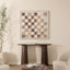 Neutral Checker Wall Art 100x100cm
