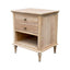 Emmerson Two Drawers Whitewashed Oak Side Table Round Knobs