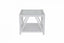 Bennett Glass Top Side Table White