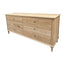 Emmerson Dresser 6 Drawers Whitewashed Oak Round Knobs