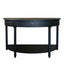 Bobbin Curved Console Black Oak