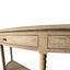 Bobbin Curved Console Whitewash Oak