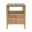 Davos Whitewash Oak Side Table 50cm