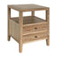 Davos Whitewash Oak Side Table 50cm