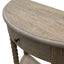 Bobbin Curved Console Weathered Oak 100cm