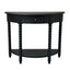 Bobbin Curved Console Black Oak 100cm