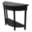 Bobbin Curved Console Black Oak 100cm