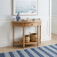 Bobbin Curved Console Natural Oak 100cm