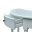 Bobbin Curved Console White 100cm