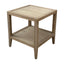 French Contemporary Side Table Weathered Oak