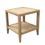 French Contemporary Side Table Whitewashed Oak