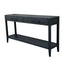 French Contemporary Console Table Black Oak