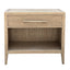 French Contemporary One Drawer Oak Bedside Table 80cm