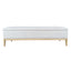 French Contemporary End-of-bed Storage Bench 160cm Grey Linen