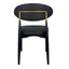 Arno Oak Dining Chair Black