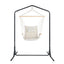 Gardeon Outdoor Hammock Chair with Stand Swing Hanging Hammock Garden Cream