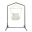 Gardeon Outdoor Hammock Chair with Stand Swing Hanging Hammock Garden Cream
